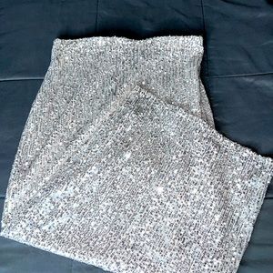 Sequin midi skirt